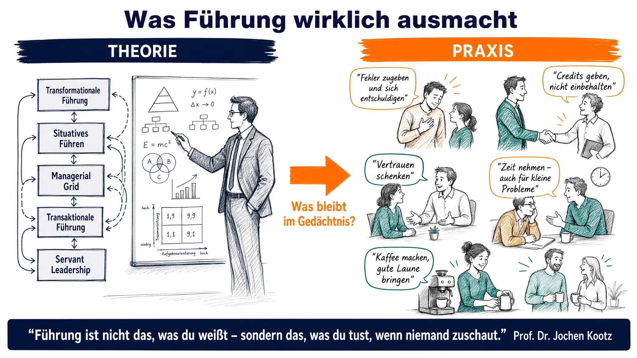 Was Führung wirklich ausmacht: Theorie vs. Praxis